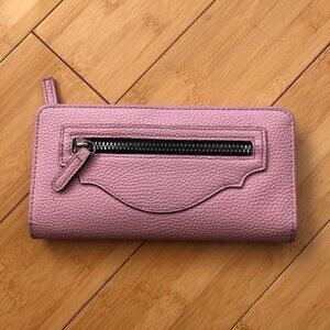 Primark Wallet Pink Pebbled Faux Leather Snap Closure Interior Card Sections